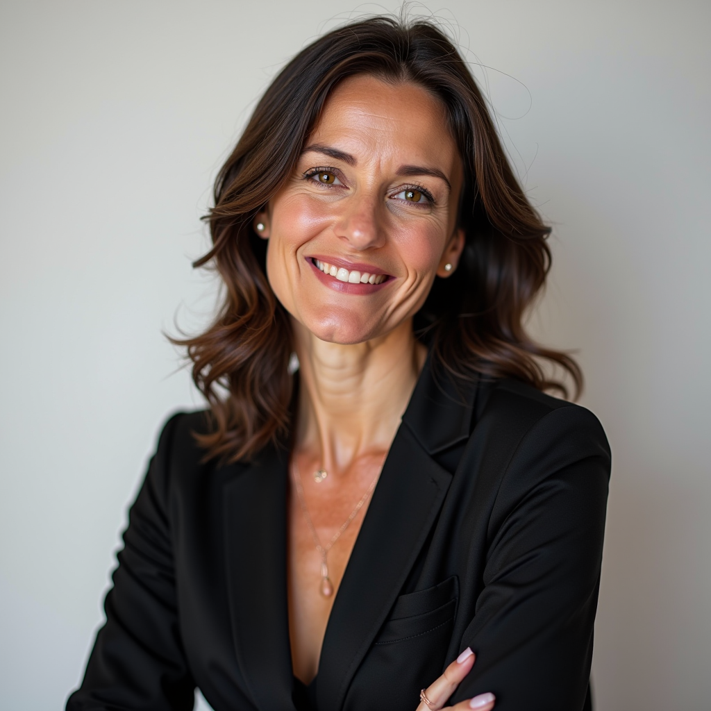 Ritratto professionale di Giulia Mancini, esperta di gioielleria italiana con oltre 15 anni di esperienza nel settore del design contemporaneo